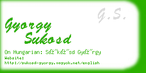 gyorgy sukosd business card